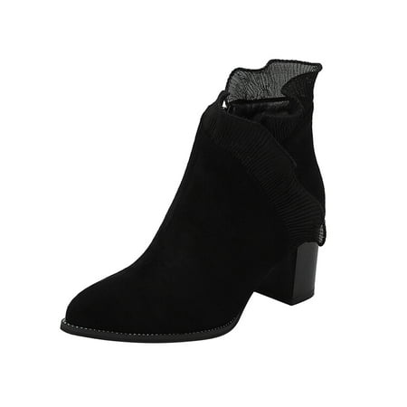kpoplk Womens Booties and Ankle Boots Ladies Fashion Solid Suede Lace Trim Side Zipper Thick High Heel Short Boots (BK1 9)
kpoplk Womens Booties and Ankle Boots Ladies Fashion Solid Suede Lace Trim Side Zipper Thick High Heel Short Boots (BK1 9)