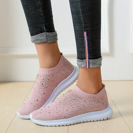 Women‘s Faux Rhinestone Decor Slip-On Walking Shoes Comfortable & Breathable Mesh Elastic Socks Shoes Women‘s Footwear
Women‘s Faux Rhinestone Decor Slip-On Walking Shoes Comfortable & Breathable Mesh Elastic Socks Shoes Women‘s Footwear