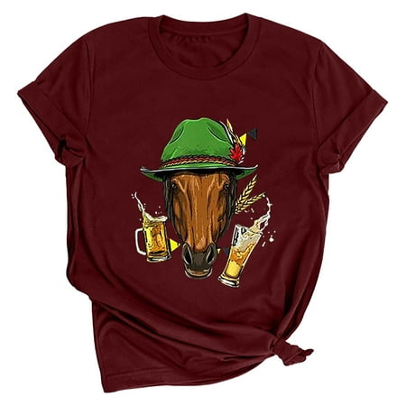 Summer T-Shirt for Women Women s Fashion Summer Round Neck Leisure Short Sleeve Printing Tops Graphic Tees for Women Wine XXL
Summer T-Shirt for Women Women s Fashion Summer Round Neck Leisure Short Sleeve Printing Tops Graphic Tees for Women Wine XXL