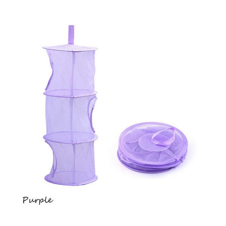 Cupboard Clothes Storage Basket Bra Drying Organizer Three-layer folding Breathable Mesh Storage Basket Net Organizer Bag Wall Closet Organizers Hanging Net Bag PURPLE
Cupboard Clothes Storage Basket Bra Drying Organizer Three-layer folding Breathable Mesh Storage Basket Net Organizer Bag Wall Closet Organizers Hanging Net Bag PURPLE