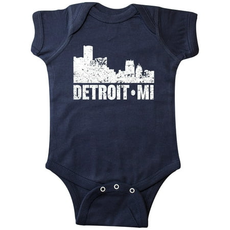 Inktastic Detroit Skyline Grunge Gift Baby Boy or Baby Girl Bodysuit