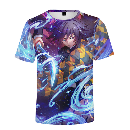 Anime Cartoon Demon Slayer T ShirtT-Shirt Summer Short-Sleeved Shirts Child-110cm #03