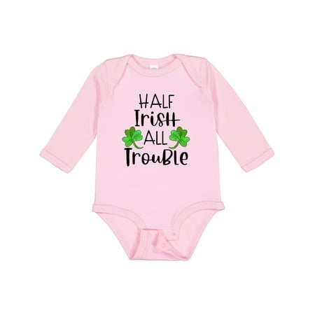 Inktastic Half Irish All Trouble with Green Clovers Gift Baby Boy or Baby Girl Long Sleeve Bodysuit
Inktastic Half Irish All Trouble with Green Clovers Gift Baby Boy or Baby Girl Long Sleeve Bodysuit