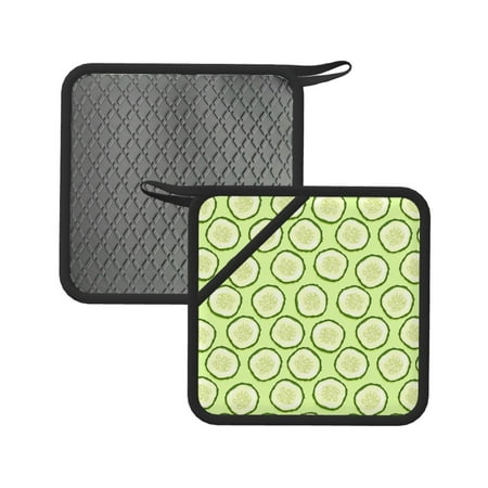 2PCS Pot Holders for Kitchen - Heat Resistant Silicone Pot Holders with Hanging Loop cute Cucumber slices Non Slip Oven Hot Pads Potholders for Decor Baking Cooking Kitchen
2PCS Pot Holders for Kitchen - Heat Resistant Silicone Pot Holders with Hanging Loop cute Cucumber slices Non Slip Oven Hot Pads Potholders for Decor Baking Cooking Kitchen
