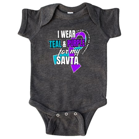 Inktastic Suicide Prevention I Wear Teal and Purple for My Savta Gift Baby Boy or Baby Girl Bodysuit
Inktastic Suicide Prevention I Wear Teal and Purple for My Savta Gift Baby Boy or Baby Girl Bodysuit