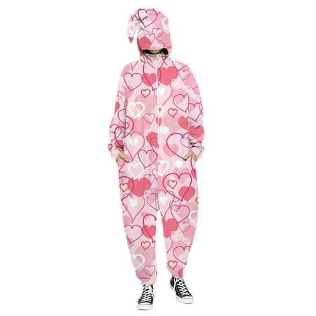 sebtyili men s and women s valentine s day love print hooded pullover zipper pajamas party couple set
sebtyili men s and women s valentine s day love print hooded pullover zipper pajamas party couple set