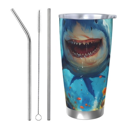 Fuzoiu Colorful Underwater Shark Print 20oz Tumbler Stainless Steel Vacuum Insulated Car Cup Insulated Coffee Mug Travel Mug with Lid Thermal Cup for Outdoor-Straw Three-piece Set
Fuzoiu Colorful Underwater Shark Print 20oz Tumbler Stainless Steel Vacuum Insulated Car Cup Insulated Coffee Mug Travel Mug with Lid Thermal Cup for Outdoor-Straw Three-piece Set