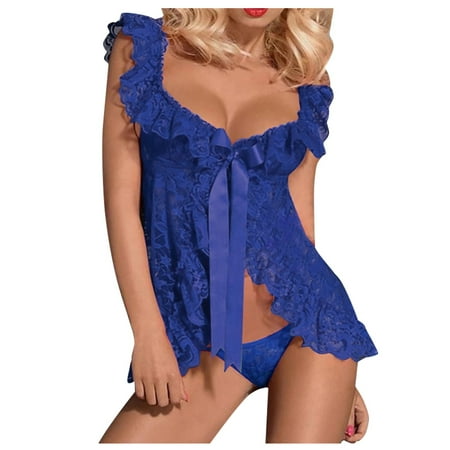 EHTMSAK Sexy Sleepwear for Women Teddy Nightgown Ruffle Lingerie Lace Bow Babydoll Blue 3XL
EHTMSAK Sexy Sleepwear for Women Teddy Nightgown Ruffle Lingerie Lace Bow Babydoll Blue 3XL