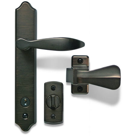 storm door screen security deadbolt ideal handle doors rubbed lever bronze hardware oil emco brass lock keyed inc antique latches