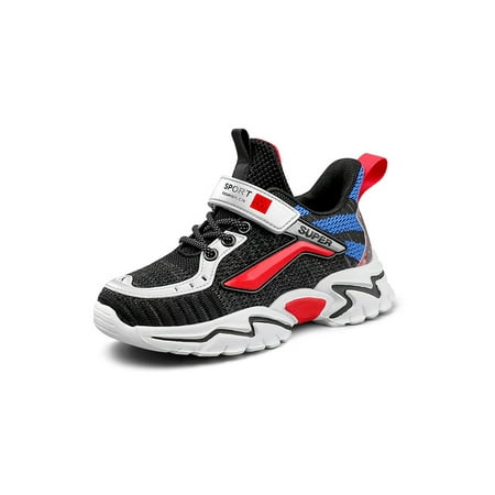 Tenmix Kids Running Shoes Round Toe Sneakers Magic Tape Athletic Sneaker Color Block Trainers Jogging Nonslip Breathable Walking Shoe Black Red 10C
Tenmix Kids Running Shoes Round Toe Sneakers Magic Tape Athletic Sneaker Color Block Trainers Jogging Nonslip Breathable Walking Shoe Black Red 10C