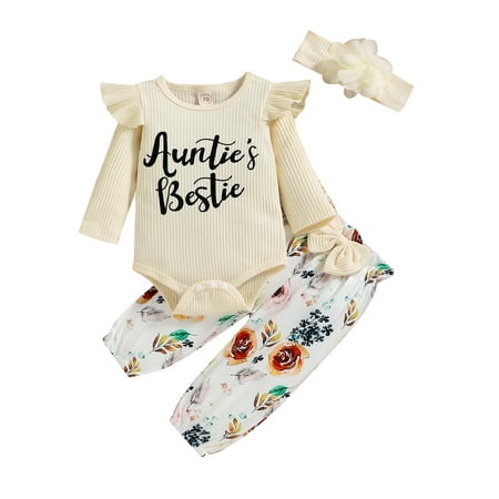Wrcnote Baby Ruffle Bow Tie 3Pcs Outfit Suit Elastic Waist Holiday Buttons Jumpsuit Letter Printed Top+Pant+Headband
Wrcnote Baby Ruffle Bow Tie 3Pcs Outfit Suit Elastic Waist Holiday Buttons Jumpsuit Letter Printed Top+Pant+Headband