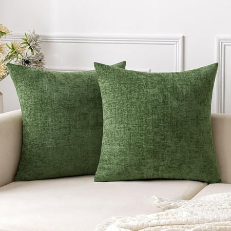 EMEMA Pack of 2 Soft Chenille Throw Pillow Covers 16x16 Inch Decorative Couch Pillow Covers Modern Solid Dyed Pillowcases for Sofa Bed Moss Green
EMEMA Pack of 2 Soft Chenille Throw Pillow Covers 16x16 Inch Decorative Couch Pillow Covers Modern Solid Dyed Pillowcases for Sofa Bed Moss Green