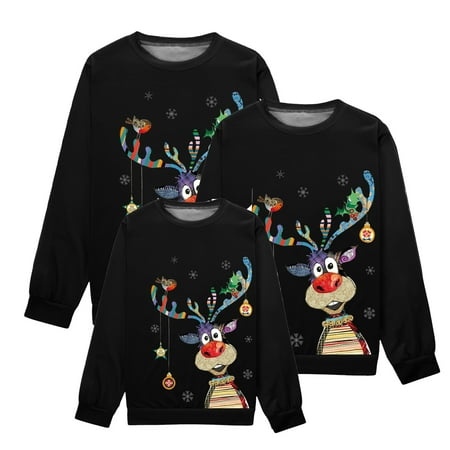 XFLWAM Family Christmas Pajamas Matching Sweatshirts Matching Pjs Xmas Cute Reindeer Print Couple Outfit Parent-Child Christmas Top Unisex Baby-Kids
XFLWAM Family Christmas Pajamas Matching Sweatshirts Matching Pjs Xmas Cute Reindeer Print Couple Outfit Parent-Child Christmas Top Unisex Baby-Kids