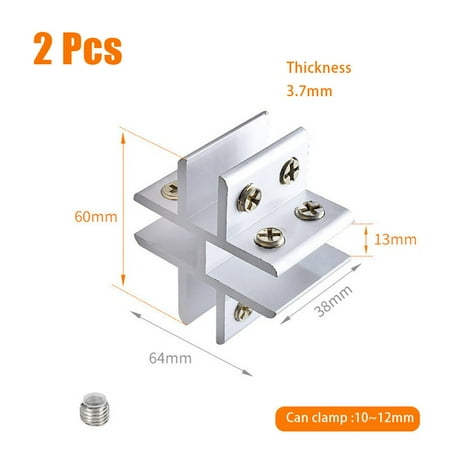 Glass Clamp Clips Bracket for Handrails 10-12mm glass Aluminium Brackets 4 types
Glass Clamp Clips Bracket for Handrails 10-12mm glass Aluminium Brackets 4 types