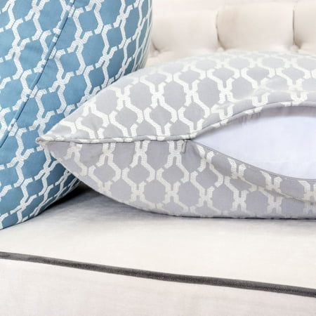 OSK-Georgia Jacquard 20 Square Decorative Throw PillowTurquoise
