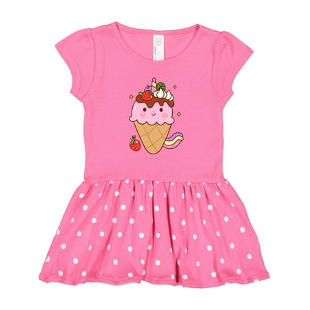 Inktastic Kawaii Ice Cream Cone Gift Toddler Girl Dress