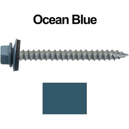 Jake Sales Brand - #14 x 2-1/2 Metal Roof Screw ~250 - Hex Head - Type 17 Tip - EPDM Washer - OCEAN BLUE
Jake Sales Brand - #14 x 2-1/2 Metal Roof Screw ~250 - Hex Head - Type 17 Tip - EPDM Washer - OCEAN BLUE