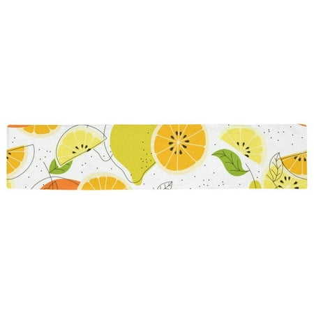 MKHERT Colorful Lemon Table Runner for Kitchen Wedding Party Home Decor 16x72 inch
MKHERT Colorful Lemon Table Runner for Kitchen Wedding Party Home Decor 16x72 inch