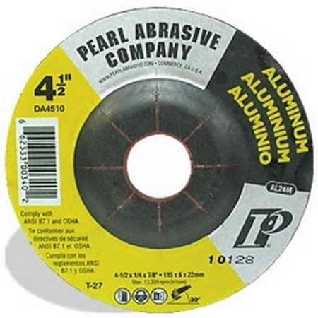 Pearl-Abrasive 4-1/2\ Type 27 Grinding Wheel - 4-1/2 x 1/4 x 7/8 D. A. Series Aluminum Al24m (25 Box) Pearl
Pearl-Abrasive 4-1/2\ Type 27 Grinding Wheel - 4-1/2 x 1/4 x 7/8 D. A. Series Aluminum Al24m (25 Box) Pearl