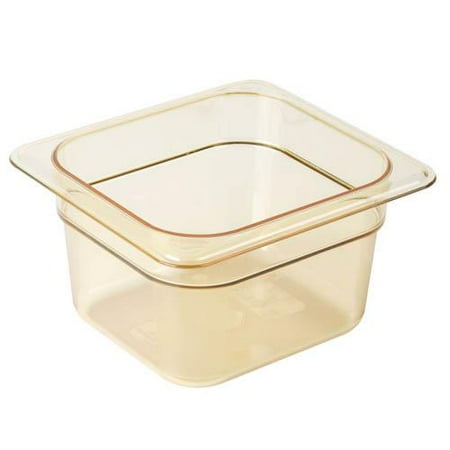 Cambro - 64HP150 - 1/6 Size 4 in Amber H-Pan™ High Heat Food Pan