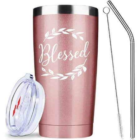 Blessed Faith and Inspirational Tumblers with Lid & Straw 20 oz | Insulated Stainless Steel Vacuum Wine Tumbler Coffee Mug | Best Christian Birthday Gifts For Women (Rose Gold)
Blessed Faith and Inspirational Tumblers with Lid & Straw 20 oz | Insulated Stainless Steel Vacuum Wine Tumbler Coffee Mug | Best Christian Birthday Gifts For Women (Rose Gold)