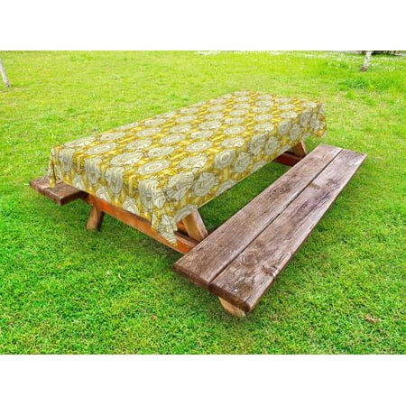 Yellow and White Outdoor Tablecloth Aquarium Fishes with Stripes on Floral Composition Background Decorative Washable Fabric Picnic Table Cloth 58 X 84 Inches Marigold Beige Yellow by Ambesonne
Yellow and White Outdoor Tablecloth Aquarium Fishes with Stripes on Floral Composition Background Decorative Washable Fabric Picnic Table Cloth 58 X 84 Inches Marigold Beige Yellow by Ambesonne