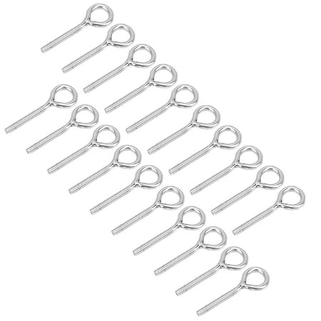 EBTOOLS 20pcs Eye Bolt Stainless Steel Bolts Machine Welded Closed Screw Rod Eye Screw Bolts Eye Bolt Machinery Eye Bolt