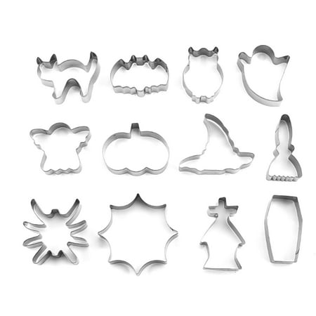 Sardfxul 12 Pack Stainless Steel Halloween Theme Cookie Cutters Biscuit Cutters Cookie Moulds Biscuit Mould Kitchen Baking Gadget
Sardfxul 12 Pack Stainless Steel Halloween Theme Cookie Cutters Biscuit Cutters Cookie Moulds Biscuit Mould Kitchen Baking Gadget