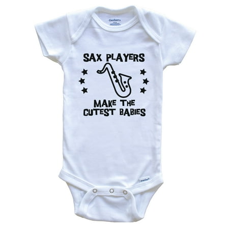 Sax Players Make The Cutest Babies Funny Saxophone Baby Bodysuit