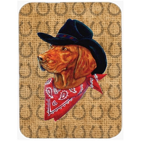 Caroline's Treasures Vizsla Dog Country Lucky Horseshoe Glass Cutting Board