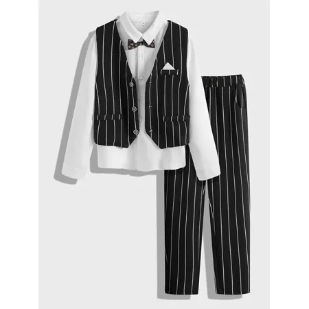 GEDER-FABoys Gentleman Outfit Long Sleeve Bowtie Shirt & Pants & Vest Set Kids Clothes
GEDER-FABoys Gentleman Outfit Long Sleeve Bowtie Shirt & Pants & Vest Set Kids Clothes