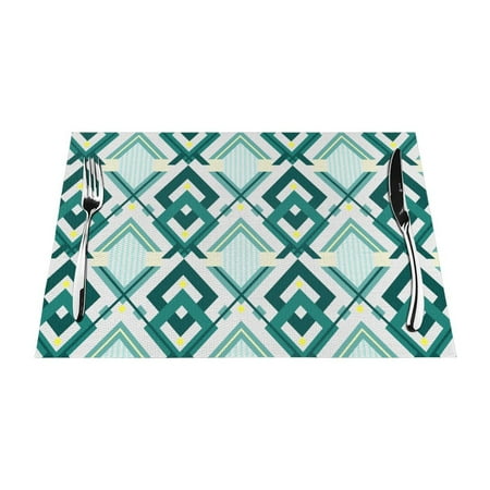 YFYANG Washable Heat-Resistant Placemats 70% PVC/30% Polyester Green Plaid Pattern Kitchen Table Mat 12 x 18 1 Pcs
YFYANG Washable Heat-Resistant Placemats 70% PVC/30% Polyester Green Plaid Pattern Kitchen Table Mat 12 x 18 1 Pcs