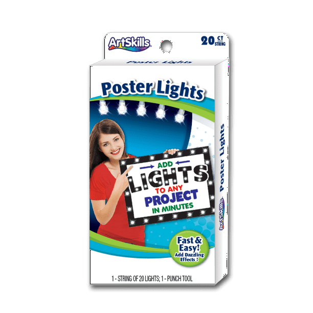 ArtSkills Project Lights, LED Lights Strand, Punch Tool, 20 Lights