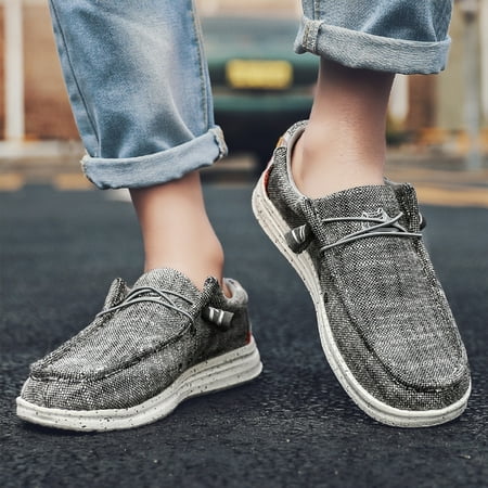 Mens Classic Canvas Slip on Sneaker Lightweight Breathable Mens Loafers Walking Shoes - Black-gray 9
Mens Classic Canvas Slip on Sneaker Lightweight Breathable Mens Loafers Walking Shoes - Black-gray 9