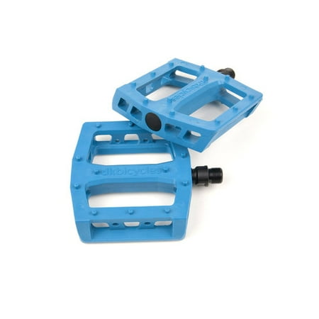 blue bicycle pedals