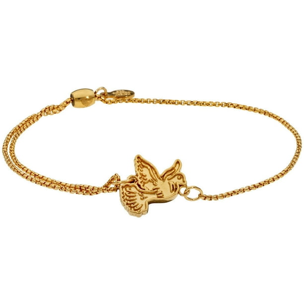 Alex And Ani Dove Pull Chain Gold One Size Bracelet PC16B05G