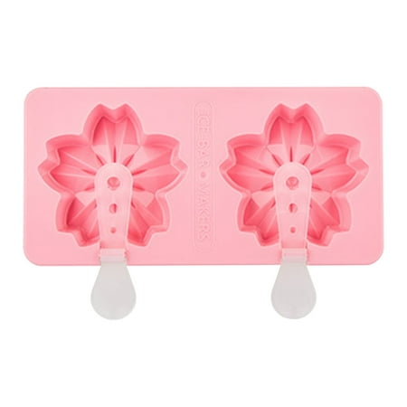 Hfyihgf 2 Cell Ice Cream Maker Lolly Mould Tray Kitchen Frozen Ice Cream DIY Mold