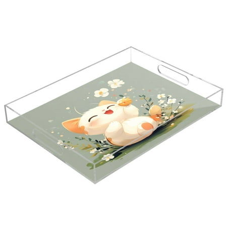 Acrylic Tray 15.7*11.8*1.9 Inch Transparent Tray Food Tray Tea Cup Tray Serving Trays Cosmetics Storage Kitchen Table Bathroom Sundry Storage Cat Smile
Acrylic Tray 15.7*11.8*1.9 Inch Transparent Tray Food Tray Tea Cup Tray Serving Trays Cosmetics Storage Kitchen Table Bathroom Sundry Storage Cat Smile