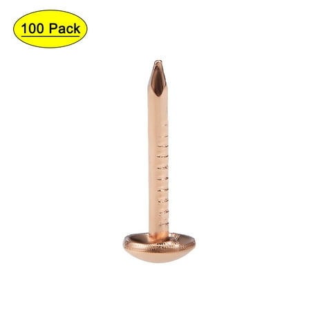 Uxcell 5mmx13mm Rose Gold Tone Antique Upholstery Nails Tacks 100 Pack