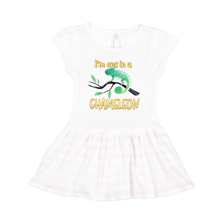 Inktastic I m One in a Chameleon Gift Toddler Girl Dress