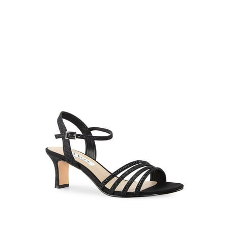 Nelena Rhinestone Low Heel Sandals