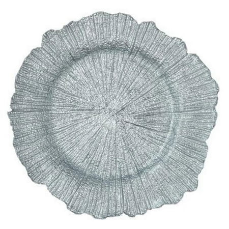 Sea Sponge Chargers Plate Silver - Set of 4
