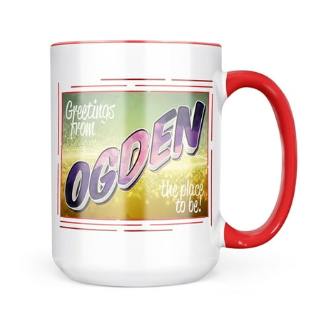 Neonblond Greetings from Ogden Vintage Postcard Mug gift for Coffee Tea lovers
Neonblond Greetings from Ogden Vintage Postcard Mug gift for Coffee Tea lovers