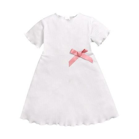 18 Months Infant Baby Girl Clothes 24 Months Toddler Girls Summer Dress Solid Color Short Sleeve Dress Rib Dress White
18 Months Infant Baby Girl Clothes 24 Months Toddler Girls Summer Dress Solid Color Short Sleeve Dress Rib Dress White
