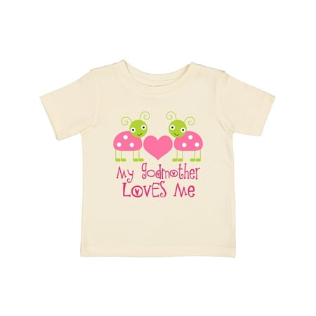 Inktastic My Godmother Loves Me Girls Ladybug Gift Baby Girl T-Shirt