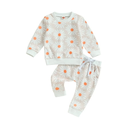 Bagilaanoe 2PCS Toddler Baby Girl Long Pants Set Flower Print Long Sleeve Sweatshirt Pullover Tops + Drawstring Sweatpants 6M 12M 18M 24M 3T Kids Casual Sweatsuits
Bagilaanoe 2PCS Toddler Baby Girl Long Pants Set Flower Print Long Sleeve Sweatshirt Pullover Tops + Drawstring Sweatpants 6M 12M 18M 24M 3T Kids Casual Sweatsuits