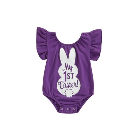 Amuver Newborn Baby Girls Romper My First Easter Bunny Letter Printed Fly Sleeve Short Jumpsuit
Amuver Newborn Baby Girls Romper My First Easter Bunny Letter Printed Fly Sleeve Short Jumpsuit