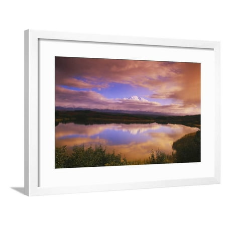 Reflection Pond, Mt. McKinley, Denali National Park, Alaska, Autumn Colors Framed Print Wall Art By Stuart Westmorland