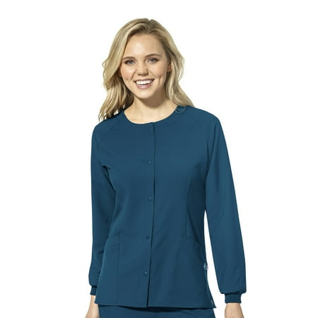 WonderWink W123 8155-Women s Crew Neck Warm Up Scrub Jacket