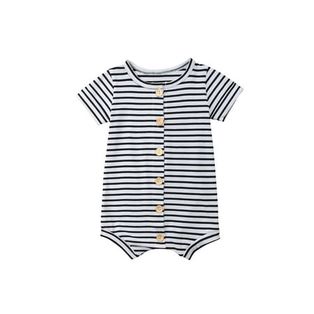 Licupiee Newborn Baby Boys Girl Summer Striped Romper Bodysuit Jumpsuit Button Outfit Shirts Baby Shower Clothes
Licupiee Newborn Baby Boys Girl Summer Striped Romper Bodysuit Jumpsuit Button Outfit Shirts Baby Shower Clothes